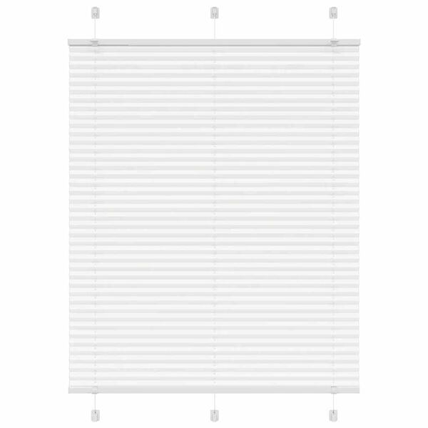 vidaXL Pleated Blind White 110x100 cm Fabric Width 109.4 cm Polyester