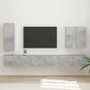 vidaXL TV Wall Cabinet Set Wall-mounted 6 pcs Concrete Grey