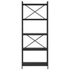 vidaXL Bookshelf Black Oak 60 x 30 x 155 cm Engineered Wood
