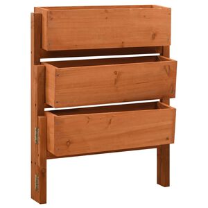 vidaXL Planter | Orange | Solid Firwood | Medium | Foldable | Planter