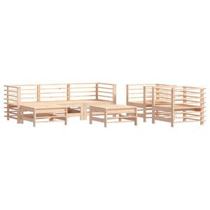 vidaXL 7 Piece Garden Lounge Set Solid Wood Pine
