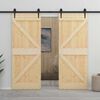vidaXL Door NARVIK Natural 100 x 210 cm Solid Pine Wood
