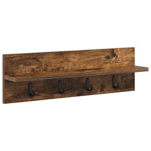 vidaXL Wall-Mounted Coat Rack Wall-Mounted Smoked Oak Engineered wood