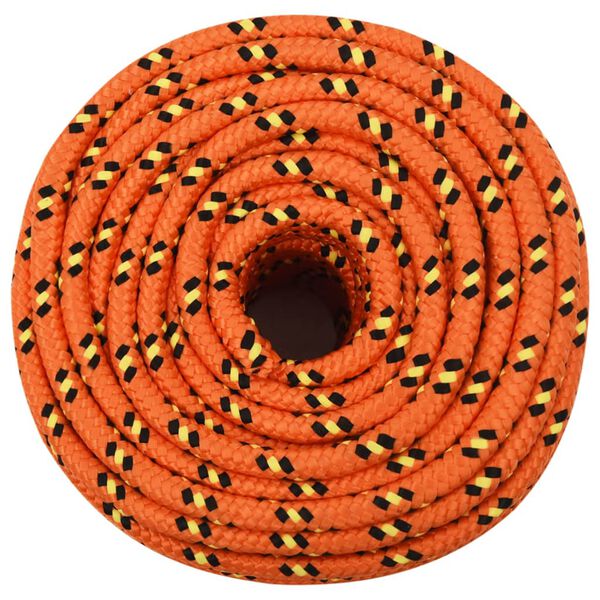 vidaXL Boat Rope Orange 12 mm 250 m Polypropylene