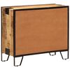 vidaXL Sideboard 80x31x66 cm Solid Rough Wood Mango and Metal