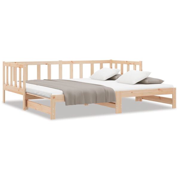 vidaXL Pull-out Day Bed without Mattress 2x(90x200)cm