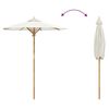 vidaXL Garden Parasol Cream White &Oslash; 180 x 230 cm Bamboo
