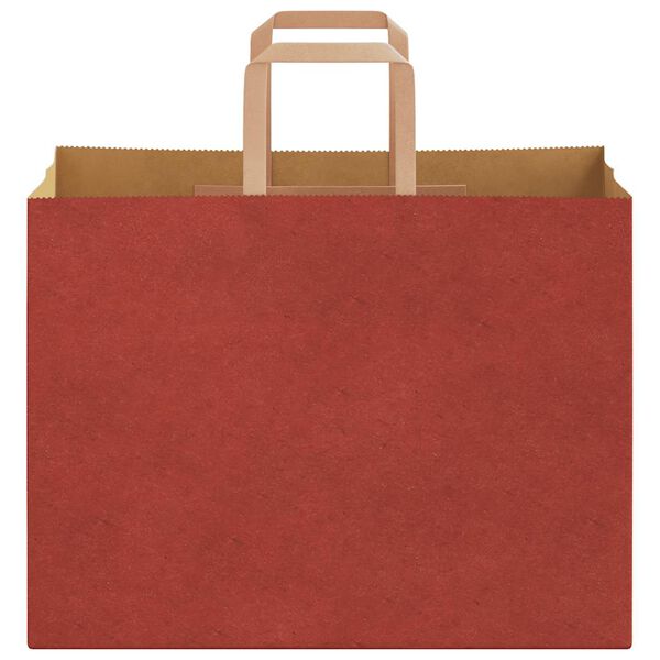 vidaXL Paper Bags 250 pcs with Handles Red 32x17x25 cm