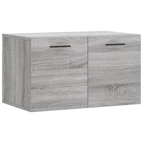 vidaXL Wall Cabinet Grey Sonoma 60x36.5x35 cm Engineered Wood