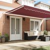 vidaXL Automatic Retractable Awning Burgundy 500x300 cm