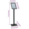 vidaXL Pedestal Poster Stand Black A4 Aluminum and PVC