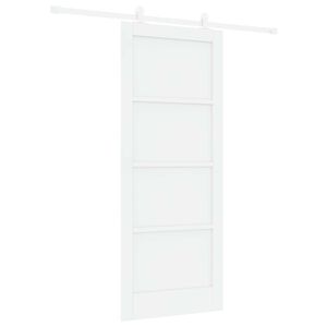 vidaXL Sliding Door White 83 x 202 cm Solid Pine Wood