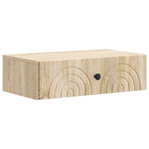 vidaXL Wall-Mounted Side Table Sonoma Oak 59 x 34.5 x 17 cm