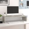 vidaXL Monitor Stand Concrete Grey 60x23.5x12 cm Engineered Wood