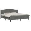 vidaXL Bed Frame with Headboard Dark Grey 180 x 200 cm Velvet