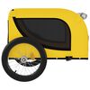 vidaXL Pet Bike Trailer Yellow and Black Oxford Fabric and Iron