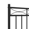 vidaXL Metal Bed Frame without Mattress with Headboard Black 120x200cm