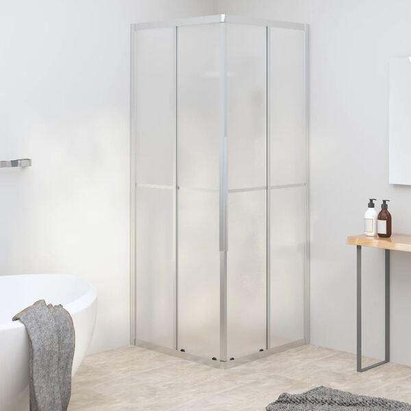 vidaXL Shower Cabin Frosted ESG 80x80x180 cm