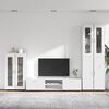 vidaXL TV Cabinet Set with Drawer FLORIN White Engineered Wood