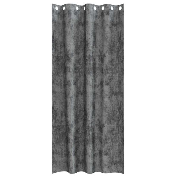 vidaXL Velvet Curtains with Curtains 2 pcs Grey 245 x 140 cm Velvet