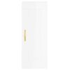 vidaXL Highboard High Gloss White 34.5x34x180 cm Engineered Wood