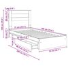 vidaXL Storage Bed with Drawer Sonoma Oak 75 x 190 cm Engineered Wood
