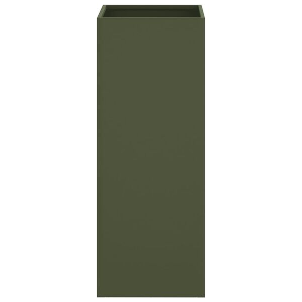 vidaXL Planter Olive Green 32x29x75 cm Steel