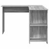 vidaXL Corner Desk Grey Sonoma 140 x 113.5 x 75 cm Engineered Wood