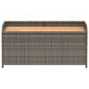vidaXL Storage Bench Grey 100x50x52 cm Poly Rattan and Acacia Wood