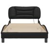 vidaXL Bed Frame with LED without Mattress "Hvar" Black 100x200 cm