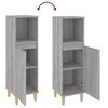 vidaXL Bathroom Cabinet Grey Sonoma 30x30x100 cm Engineered Wood