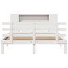 vidaXL Bookcase Bed without Mattress White 140x200cm Solid Wood Pine