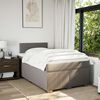 vidaXL Box Spring Bed with Mattress Taupe 120x200 cm Fabric