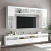 vidaXL TV Wall Cabinets with LED Lights 2 pcs White 60x30x40 cm