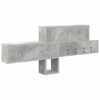 vidaXL Wall-Mounted Coat Rack Concrete grey 100 x 12 x 43.5 cm
