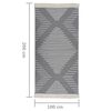 vidaXL Rug Dark Grey 100x200 cm Cotton
