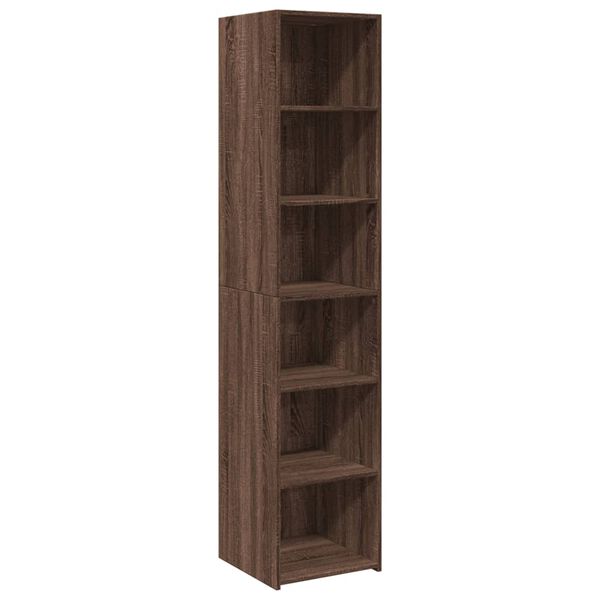 vidaXL Highboard Brown Oak 40x41x185 cm Engineered Wood