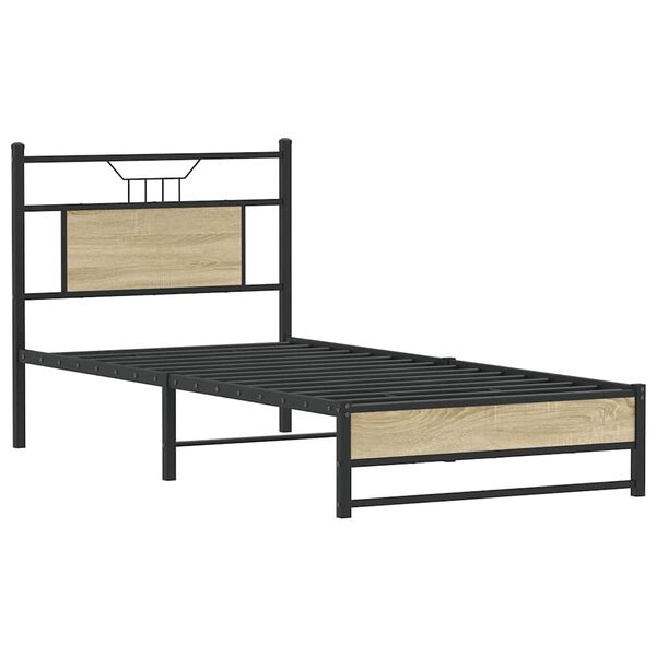 vidaXL Bed Frame without Mattress Sonoma Oak 80x200 cm Engineered Wood