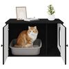 vidaXL Cat House Black 85 x 55 x 50.5 cm Engineered Wood