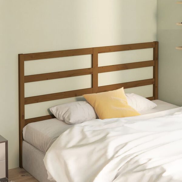 vidaXL Bed Headboard Honey Brown 156x4x100 cm Solid Wood Pine