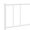 vidaXL Metal Bed Frame without Mattress with Headboard White 193x203cm