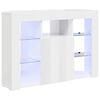 vidaXL Corner LED TV Cabinet Wall-mounted High gloss White 100x40x68cm
