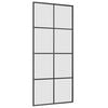 vidaXL Sliding Door with Hardware Set Black 90x205 cm ESG Glass