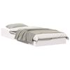 vidaXL Bed Frame White 80 x 220 cm Solid Pine Wood