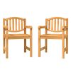 vidaXL Garden Chairs 2 pcs 58x59x88 cm Solid Wood Teak