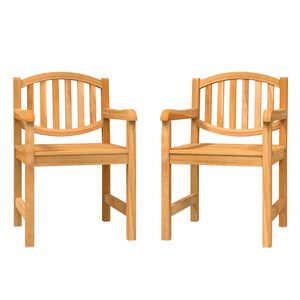 vidaXL Garden Chairs 2 pcs 58x59x88 cm Solid Wood Teak