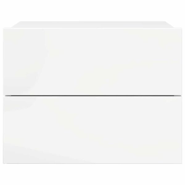 vidaXL Bedside Cabinets 2 pcs High Gloss White 40x30x30 cm Engineered Wood
