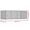 vidaXL Dog Cage with Door Grey 4x2x1.5 m Galvanised Steel