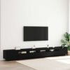 vidaXL TV Cabinet Set 3 pcs Black 300 x 35 x 40 cm Engineered Wood
