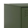 vidaXL Bedside Cabinet Green 34.5x39x44 cm Steel